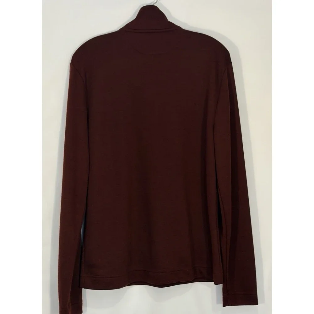 Banana Republic Men’s Half Front Zip Size Medium. Burgundy And Gray